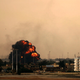 Libyan jet bomber crashed after being shot down in Benghazi. (Getty Images)